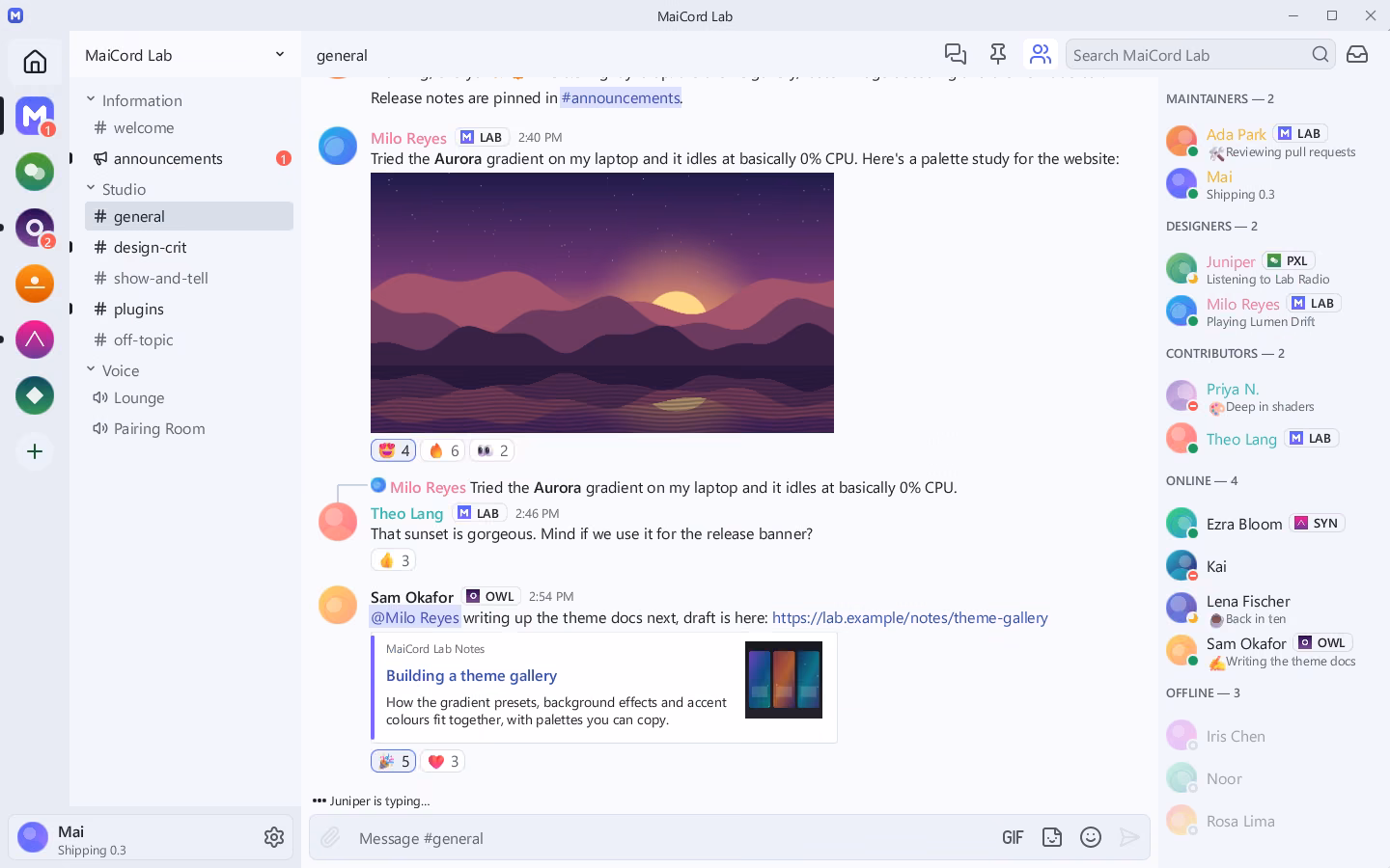 The same channel in the light theme.